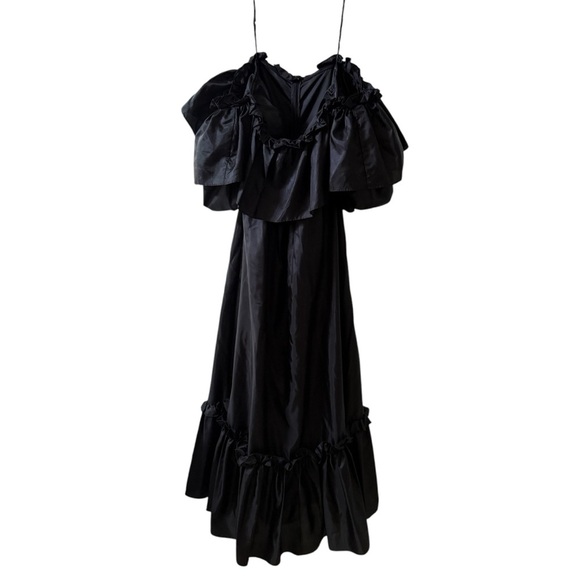 LOVESHACKFANCY Tara Ruffle Maxi Dress Black Sz S - Picture 4 of 7